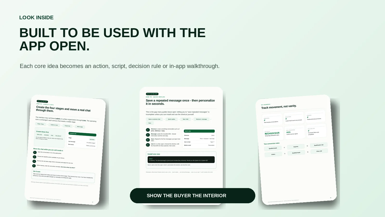 WhatsApp Business Sales OS interior